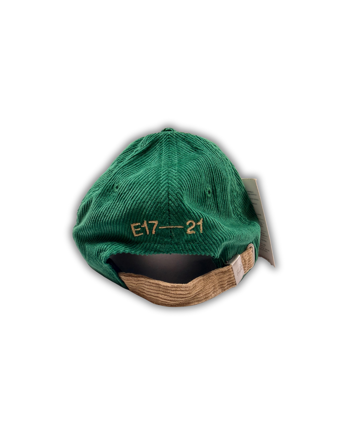 Green and Tan Corduroy Emis Cap