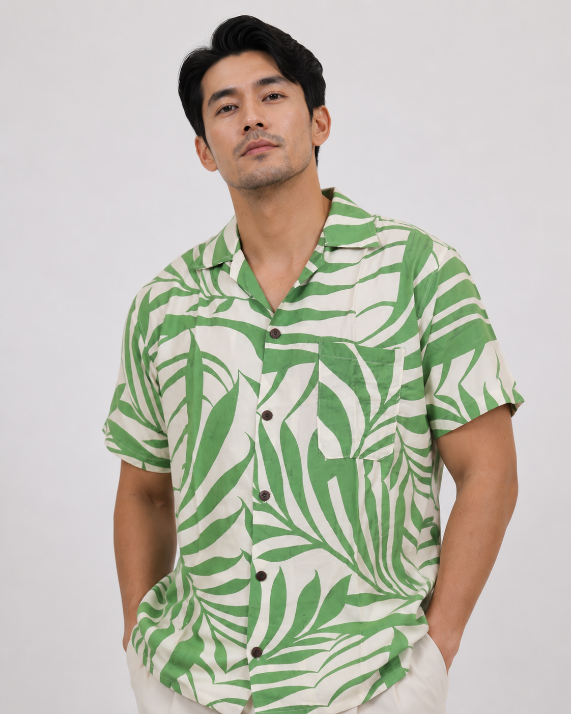 Palm Green Camp Shirt