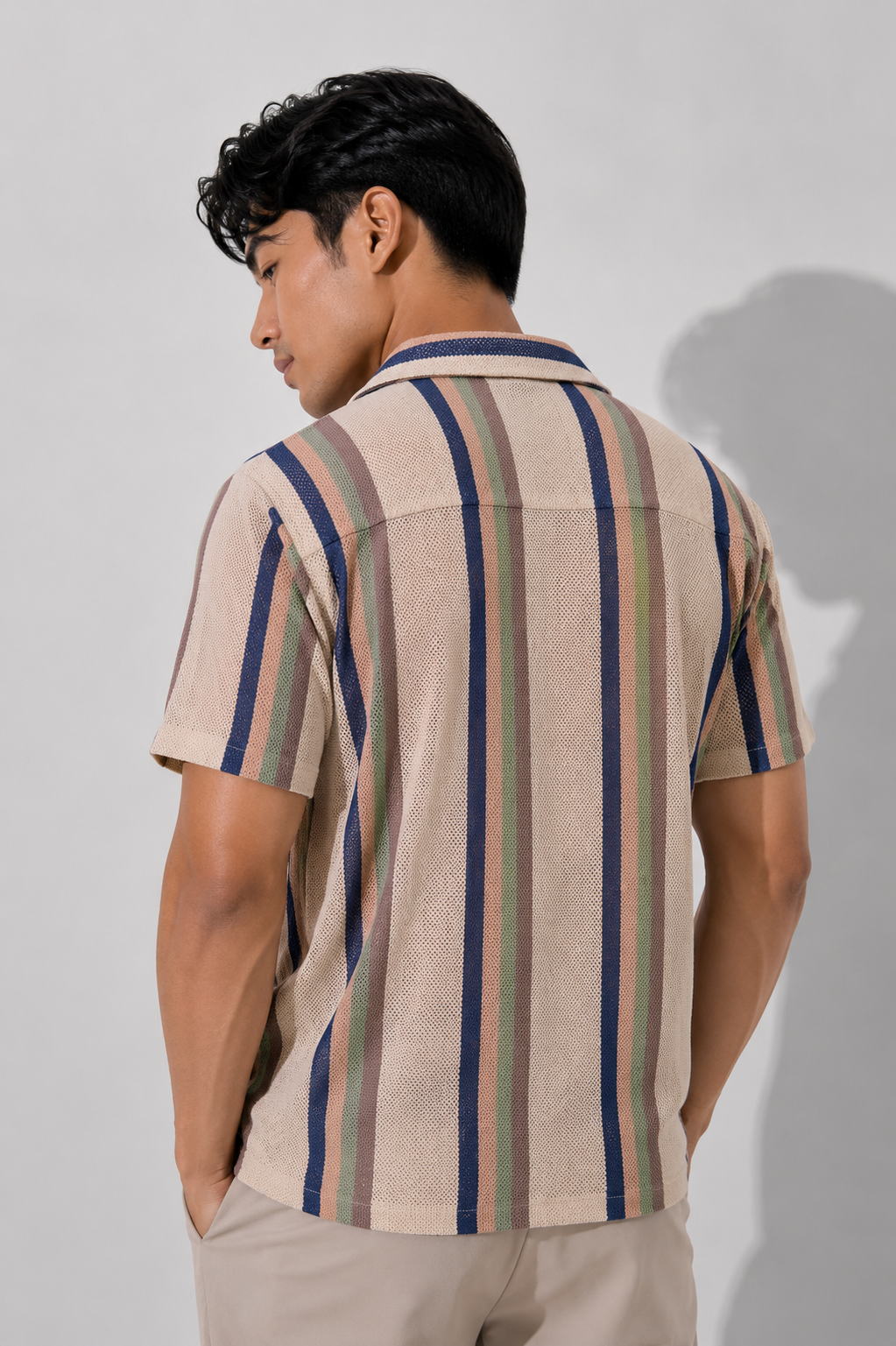 Coastal Stripe Camp Shirt