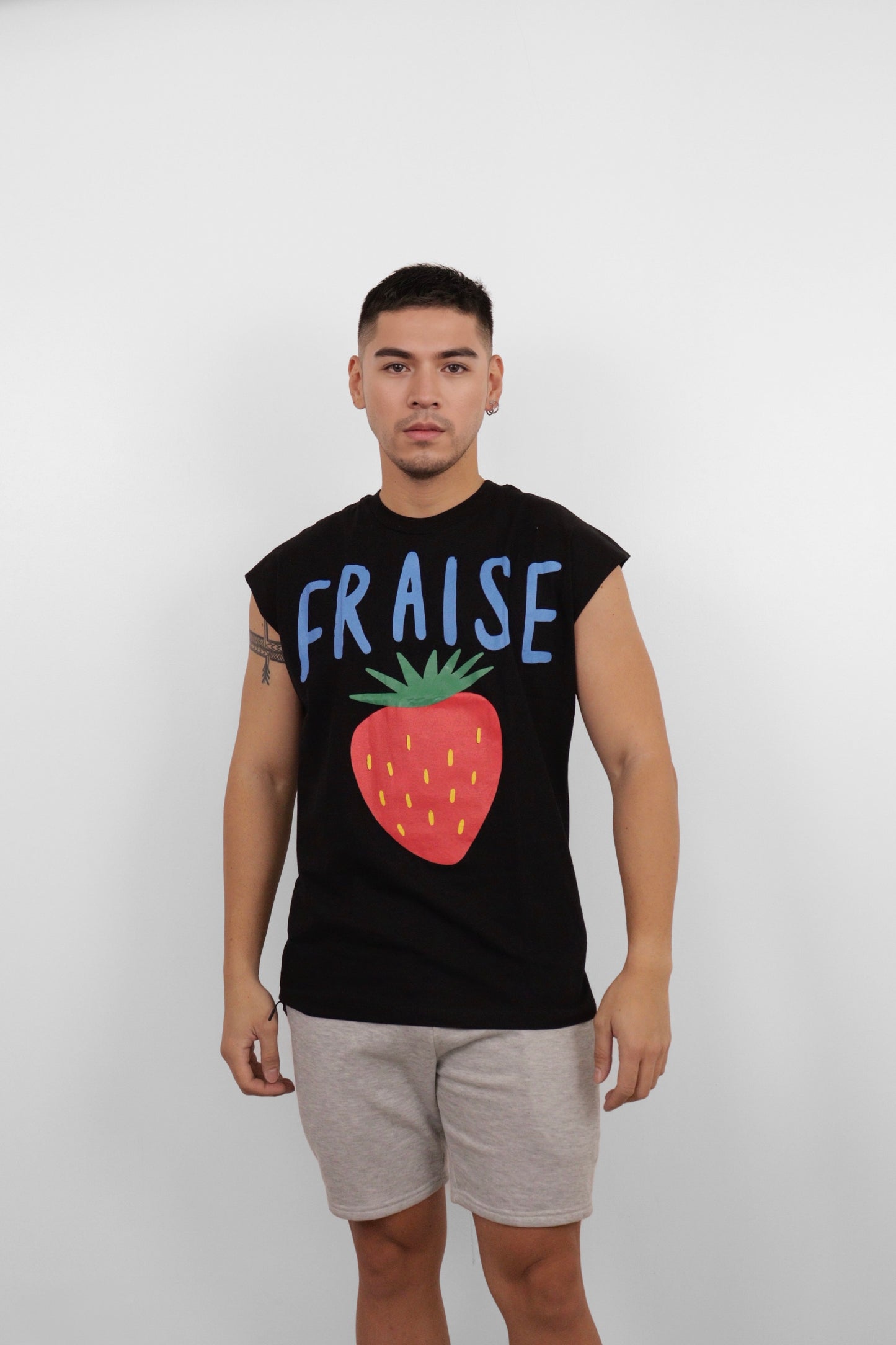 Black Fraise Graphic Muscle Tee