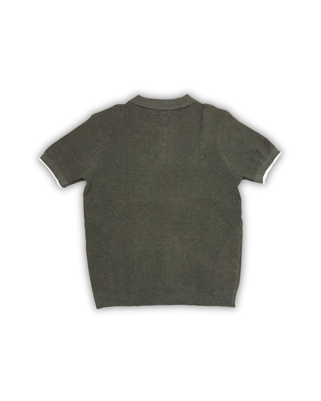 Olive Knit Button Polo