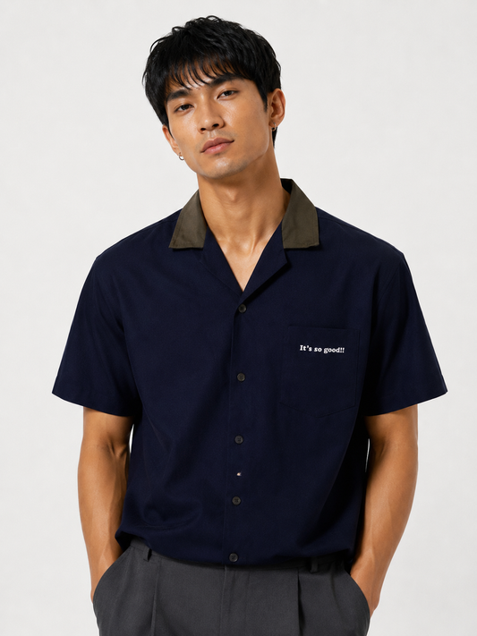 Midnight Beer Day Linen Polo