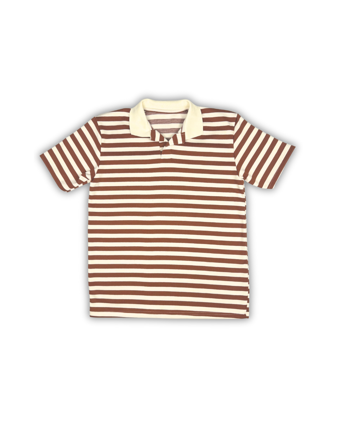 Brown Striped Polo