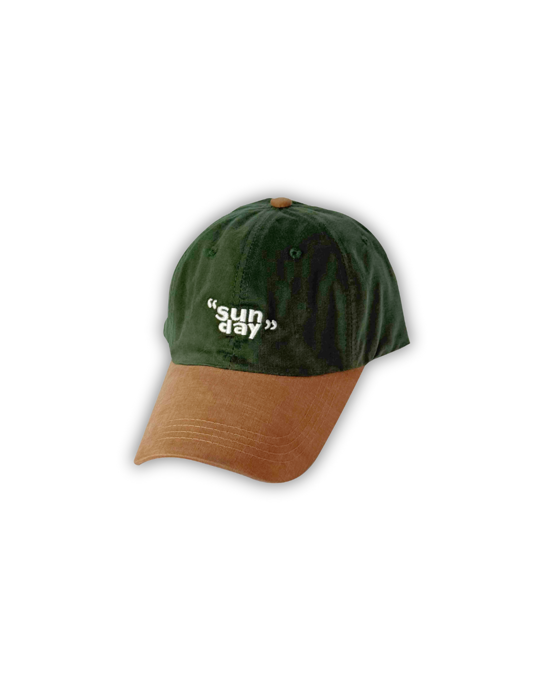 Sunday Two-Tone Cap – Forest Green & Brown