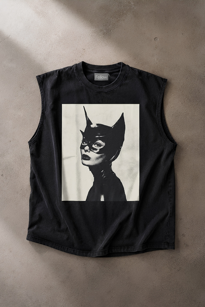 Catwoman Vintage Wash Muscle Tee