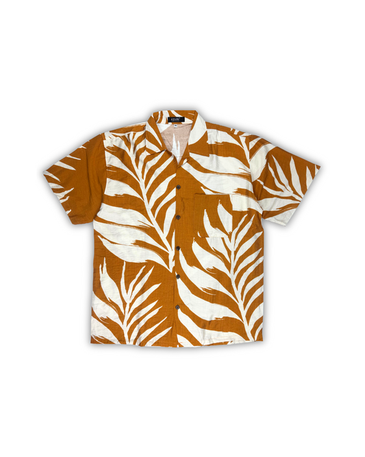Rust Tropic Vine Camp Shirt