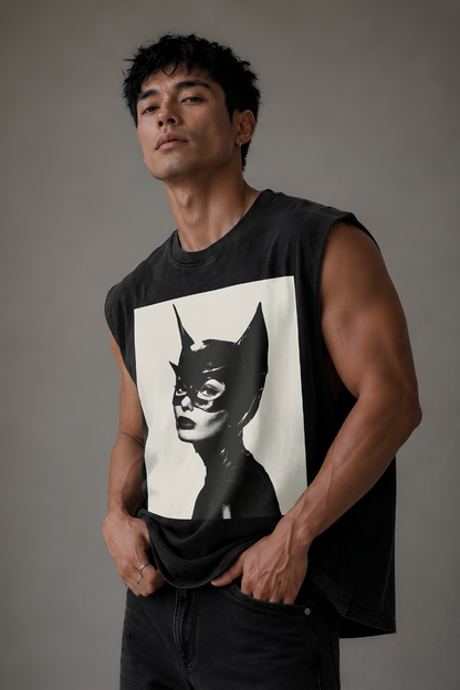 Catwoman Vintage Wash Muscle Tee