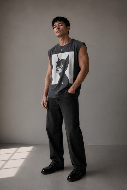 Catwoman Vintage Wash Muscle Tee