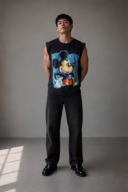 Mickey Sketch Vintage Wash Muscle Tee